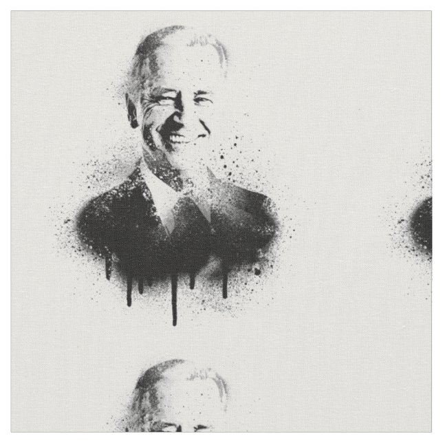 President Joe Biden Graffiti Art Fabric (Close Up)