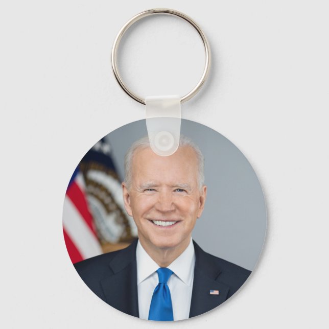 President Joe Biden Official 2021 Portrait Key Ring (Front)