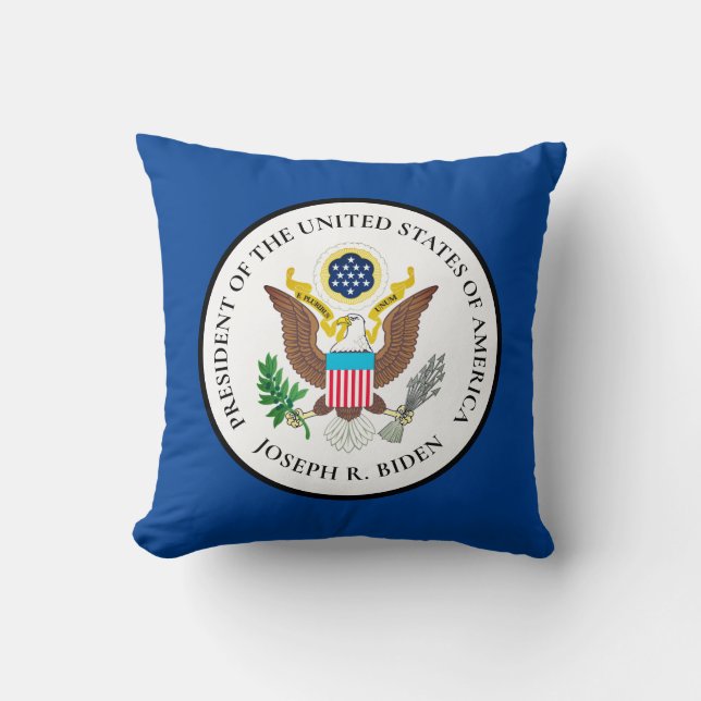 President Joe Biden & Presidential Seal Cushion (Front)
