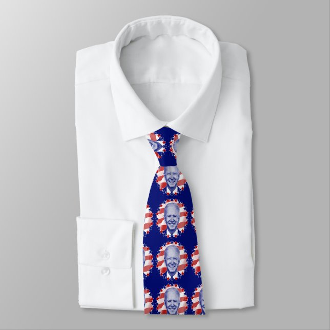 President Joe Biden Stars and Stripes Tie (Tied)