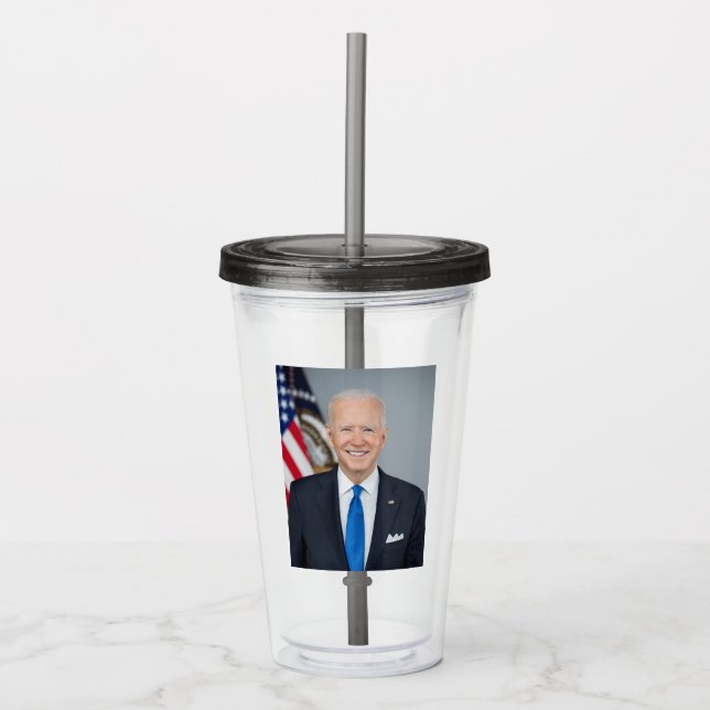 President Joe Biden White House Portrait   Acrylic Tumbler (Front)