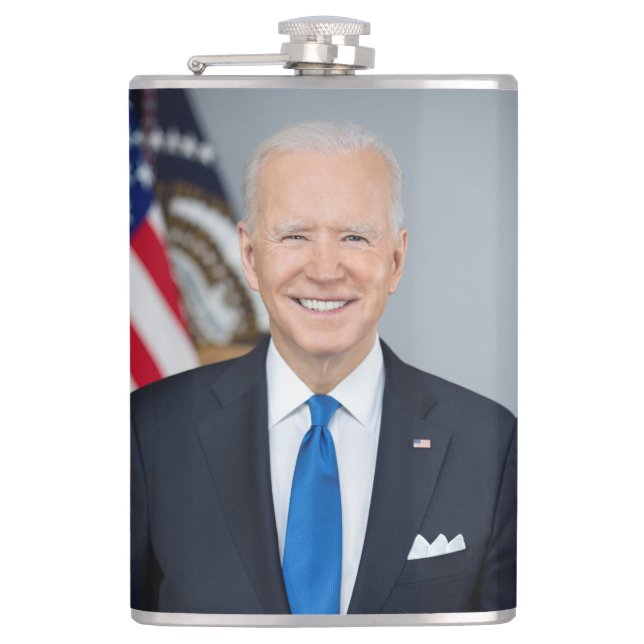 President Joe Biden White House Portrait   Flask (Front)