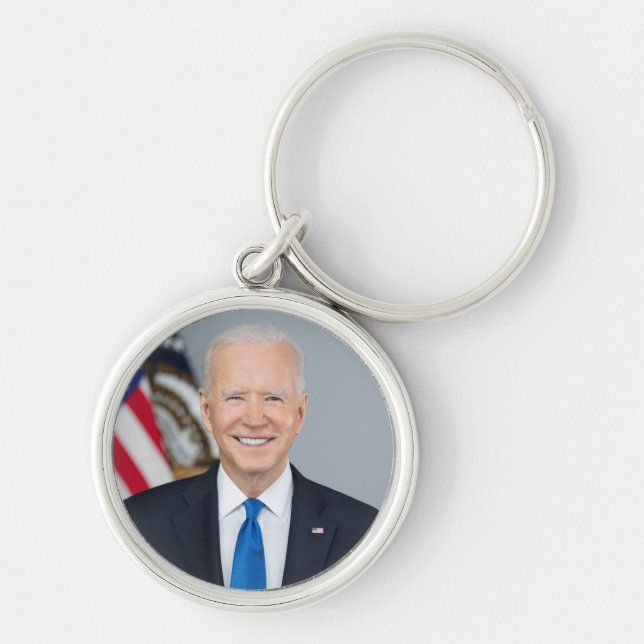 President Joe Biden White House Portrait   Key Ring (Front)