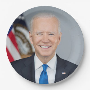 President Joe Biden White House Portrait   Paper Plate