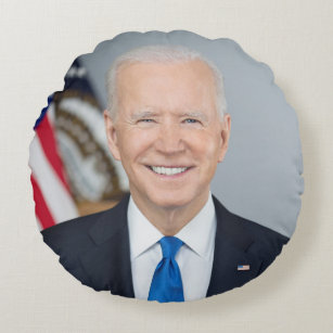 President Joe Biden White House Portrait   Round Cushion