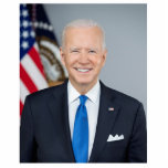 President Joe Biden White House Portrait   Standing Photo Sculpture<br><div class="desc">The photograph captures a moment in time during the Presidency Joe Biden the 46th President of the United States. Sunlight streams through a window, casting a warm glow on the figure of an Biden standing confidently in the center of the frame. Standing tall with arms straight, a gesture that suggests...</div>