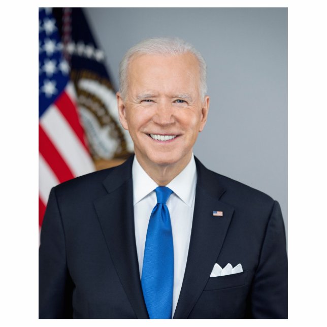 President Joe Biden White House Portrait   Standing Photo Sculpture (Front)