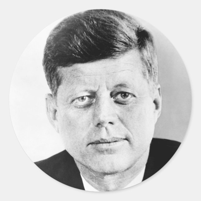 President John F Kennedy Portrait Classic Round Sticker (Front)