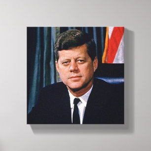 President John F Kennedy Portrait JFK 35th 8x8 Canvas Print