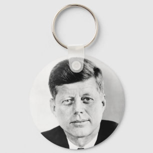 President John F Kennedy Portrait Key Ring