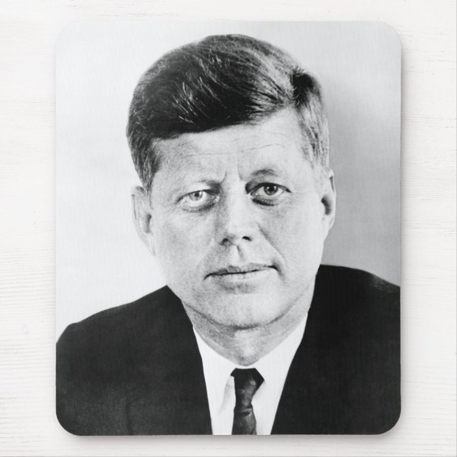 President John F Kennedy Portrait Mouse Pad (Front)