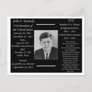 President John F Kennedy Postcard