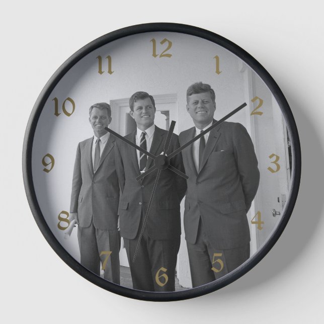 President John Kennedy & Brothers American Camelot Clock (Front)