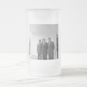 President John Kennedy & Brothers American Camelot Frosted Glass Beer Mug