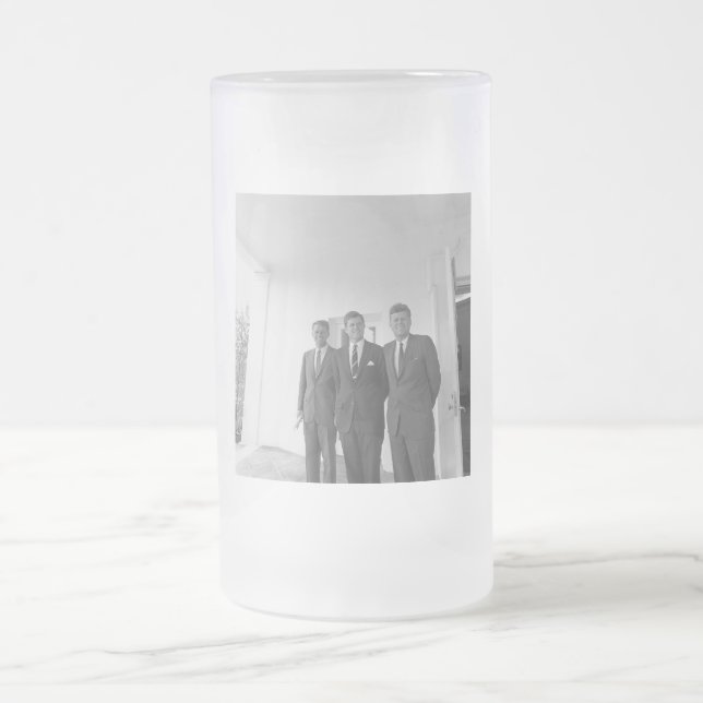 President John Kennedy & Brothers American Camelot Frosted Glass Beer Mug (Center)