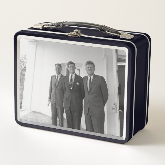 President John Kennedy & Brothers American Camelot Metal Lunch Box (Front)