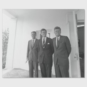 President John Kennedy & Brothers American Camelot Wrapping Paper