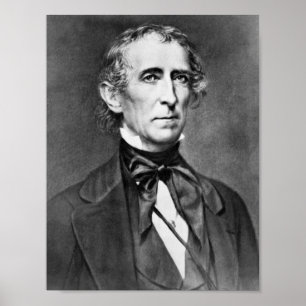 President John Tyler Portrait - Circa 1860 Poster