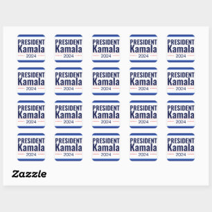 President Kamala 2024 Election Square Sticker
