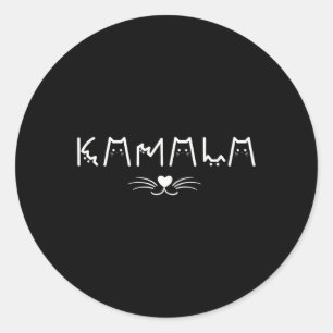 President Kamala 2024 Kamala Cat Letter Font Desig Classic Round Sticker
