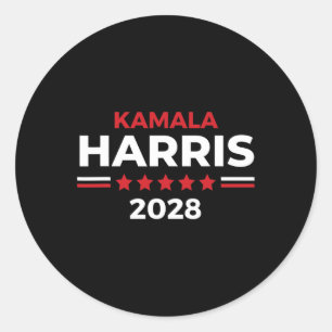 President Kamala Harris For President 2028  Classic Round Sticker