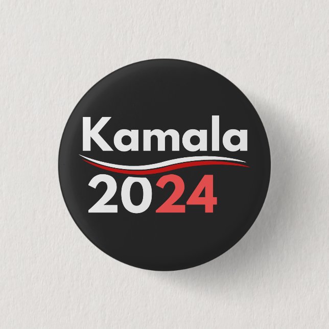president kamala harris, president harris 3 cm round badge (Front)
