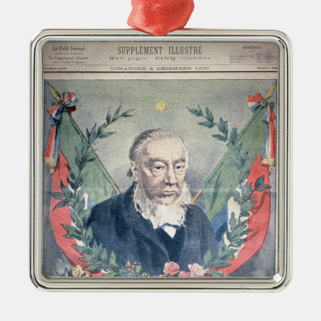 President Kruger front cover Metal Tree Decoration (Front)