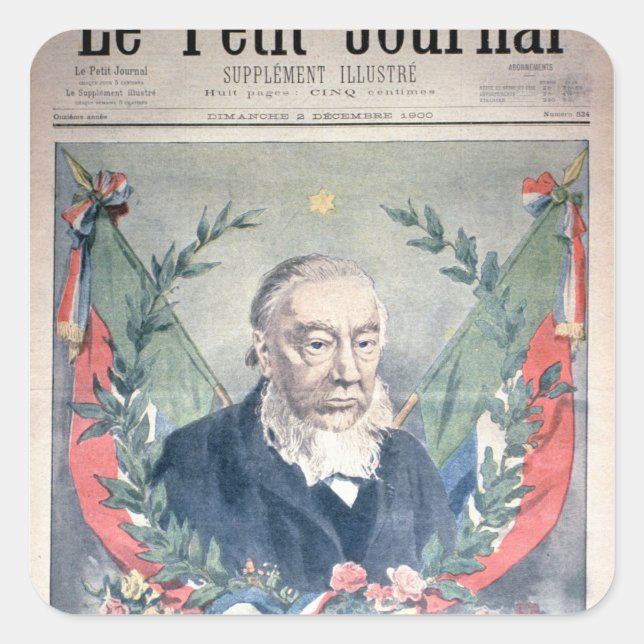 President Kruger front cover Square Sticker (Front)