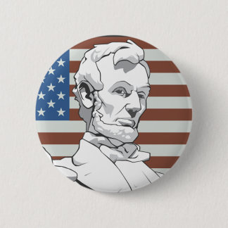 President Lincoln 6 Cm Round Badge