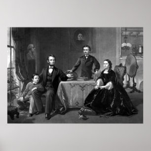 President Lincoln And His Family Poster