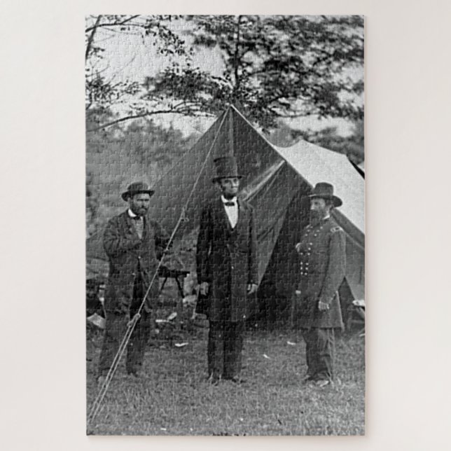 President Lincoln at Antietam Maryland Civil War Jigsaw Puzzle (Vertical)