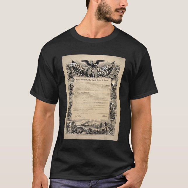 President Lincoln's 1863 Emancipation Proclamation T-Shirt (Front)