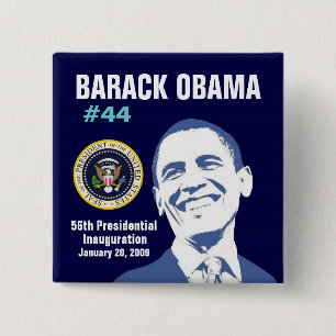 President Obama 15 Cm Square Badge