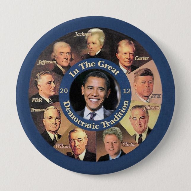 President Obama 2012 10 Cm Round Badge (Front)