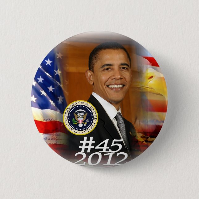 President Obama 2012 Campaign Launch 6 Cm Round Badge (Front)