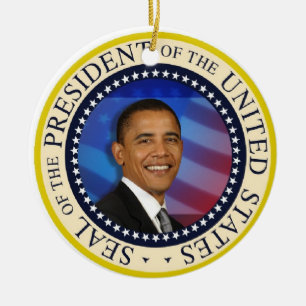 President Obama 2012 Re-election Ceramic Tree Decoration