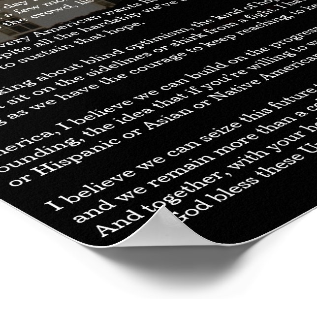 President Obama 2012 Victory Speech Poster (Corner)