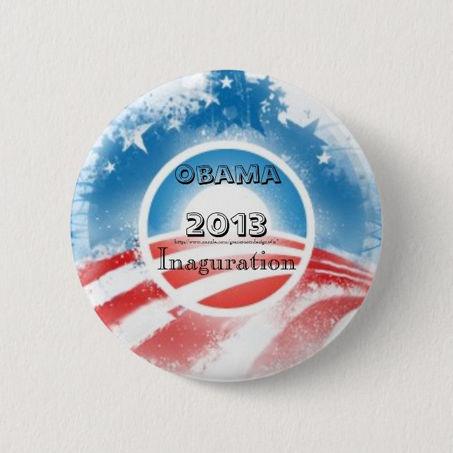 President Obama 2013 Inauguration 6 Cm Round Badge (Front)