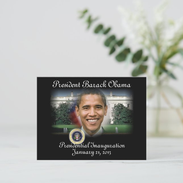 PRESIDENT OBAMA 2013 Inauguration Postcard (Standing Front)