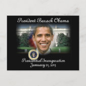 PRESIDENT OBAMA 2013 Inauguration Postcard (Front)