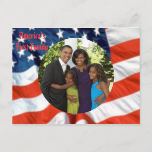 President Obama America's First Family Photo Postcard