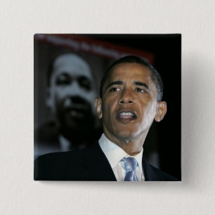 President Obama and Dr. King "What A Dream" 15 Cm Square Badge