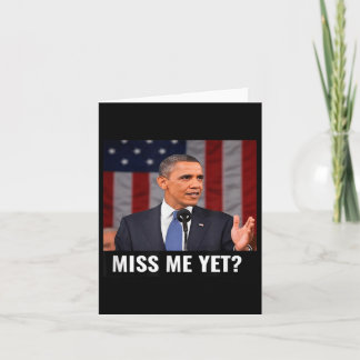 President Obama And The American Flag Funny Gift  Card