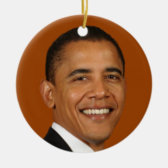 President Obama Ceramic Tree Decoration (Front)