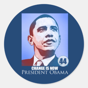 President Obama, Change is Now Sticker
