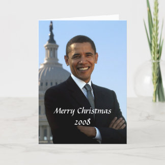 President Obama Collectibles Christmas 2008 Holiday Card