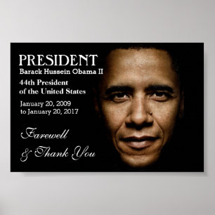 President Obama Farewell & Thank You Poster