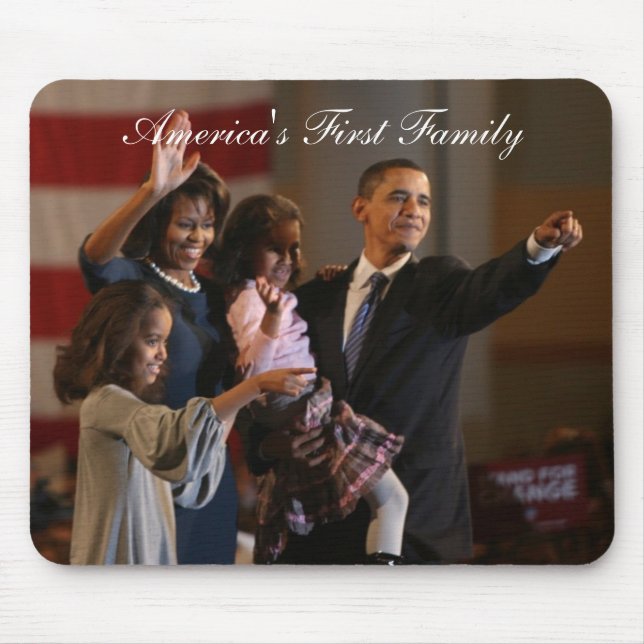 President Obama First Family Keepsakes Mouse Mat (Front)