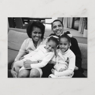 President Obama First Family Postcard