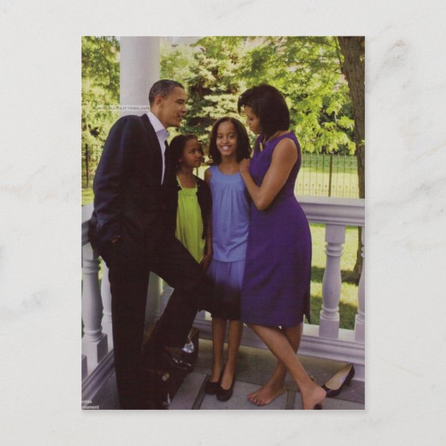 President Obama First Family Postcard (Front)